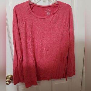 American Eagle Soft & Sexy Pink Long Sleeve Top Size Small